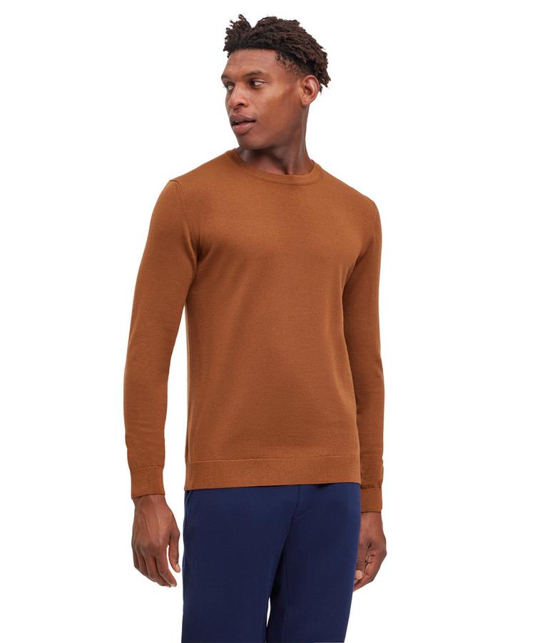 Falke Falke Merino X-Fine Crew Neck Strickpullover Herren - brown (5100) - 0 | SportScheck