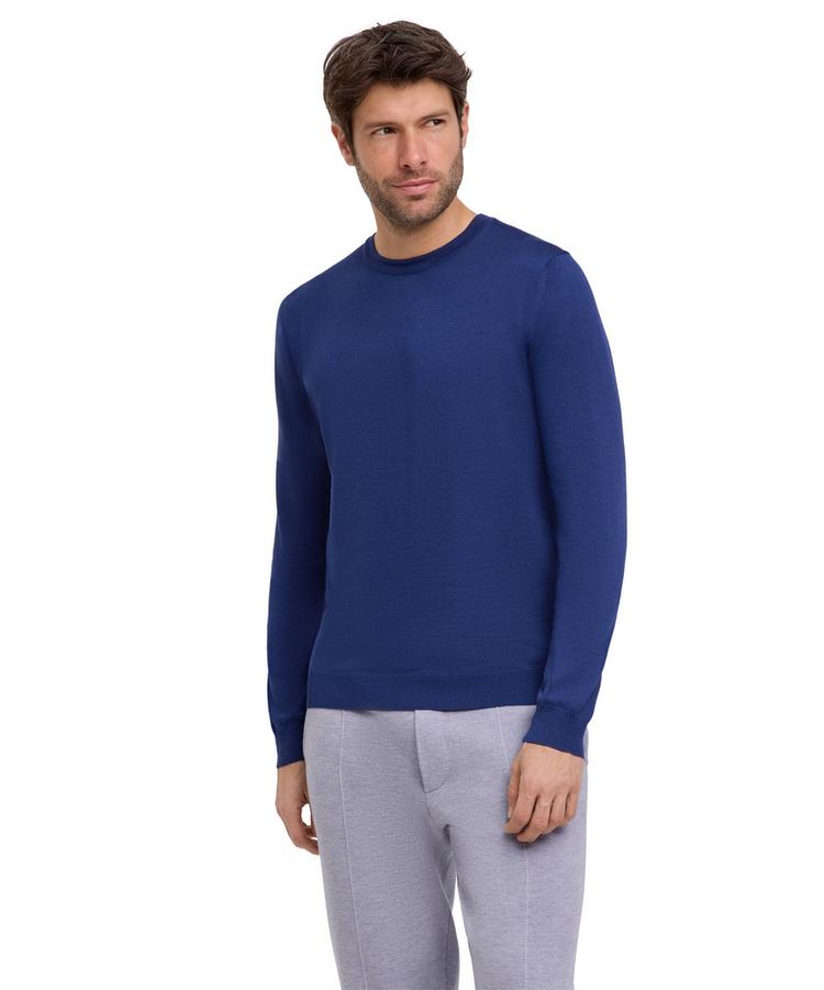 Falke Falke Merino X-Fine Crew Neck Strickpullover Herren - night blue (6578) - 0 | SportScheck