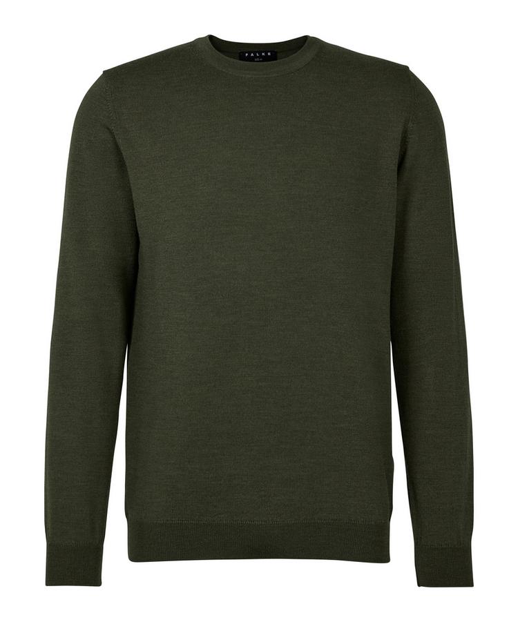 Falke Falke Merino X-Fine Crew Neck Strickpullover Herren - kale (7118) - 0 | SportScheck