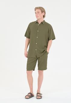 Rückansicht von Cruz Micky Kurzarmhemd Damen 3232 Loden Green