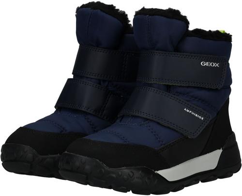 Rückansicht von Geox Stiefel Stiefel Kinder Navy/Lime