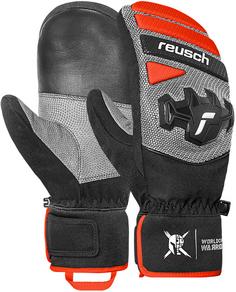 Reusch Worldcup Warrior R-TEX® XT Mitten Skihandschuhe 7588 blck/silver/fluo red