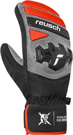 Rückansicht von Reusch Worldcup Warrior R-TEX® XT Mitten Skihandschuhe 7588 blck/silver/fluo red