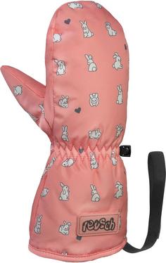 Rückansicht von Reusch Sleepover Mitten Skihandschuhe Kinder 3744 quartz pink/rabbits