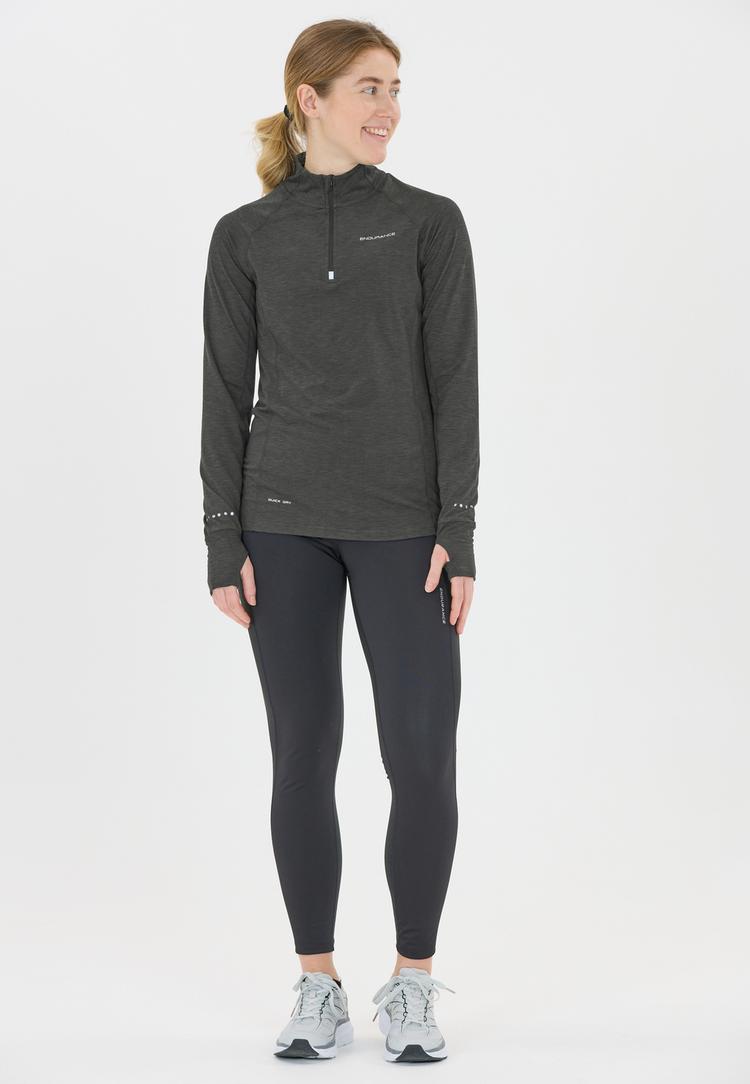Endurance Endurance Canna Langarmshirt Damen - 1111 Black Melange - 0 | SportScheck