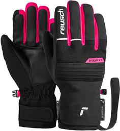 Reusch Benji R-TEX® XT Junior Skihandschuhe Kinder 7748 black/white/pink glo