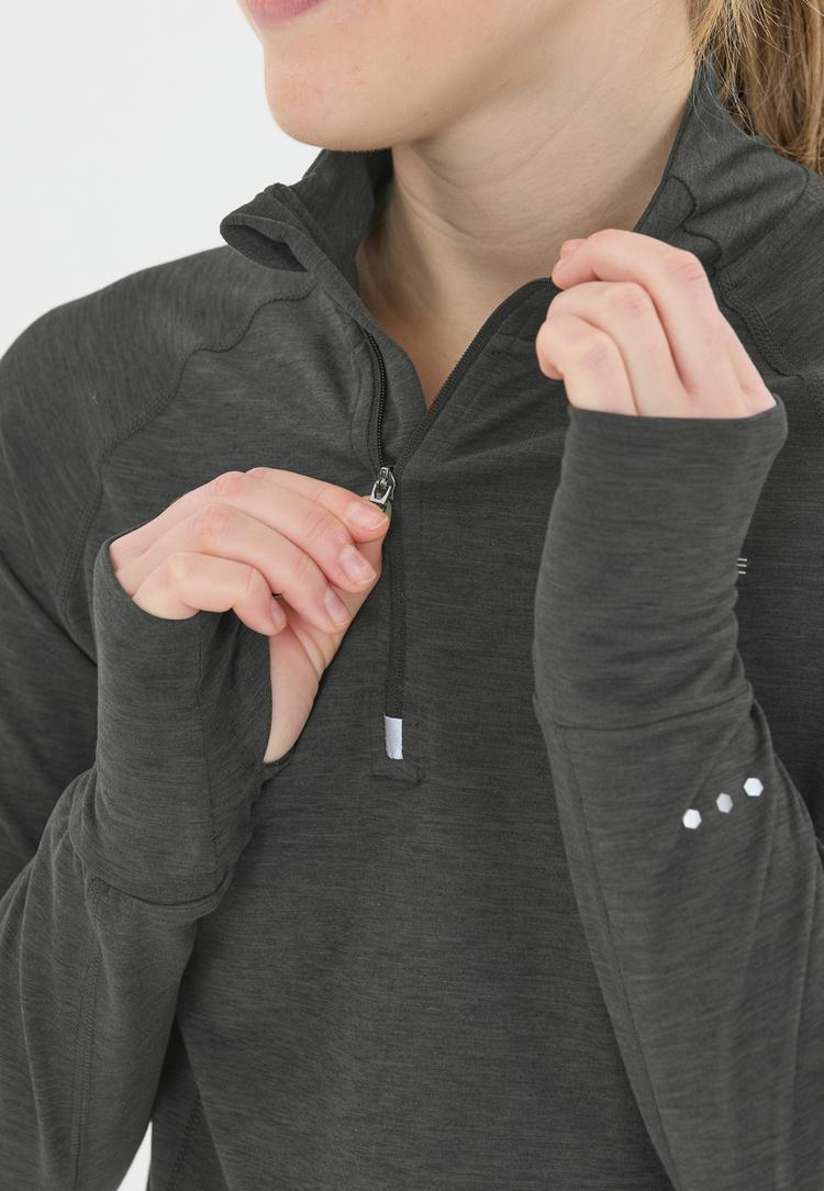 Endurance Endurance Canna Langarmshirt Damen - 1111 Black Melange - 3 | SportScheck