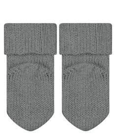 Rückansicht von Falke Flausch SO Freizeitsocken Kinder light greymel. (3390)