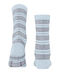 Rückansicht von Falke Stripe Uniform SO Freizeitsocken Damen light blue (6594)