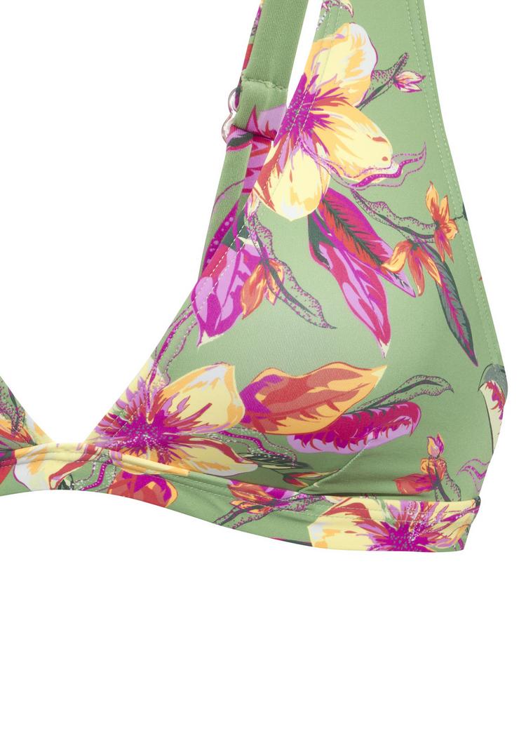 Lascana Lascana Triangel-Bikini-Top Bikini Oberteil Damen - salbei-pink bedruckt - 0 | SportScheck