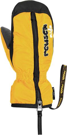 Rückansicht von Reusch Ben Mitten Skihandschuhe Kinder 2505 saffron/black