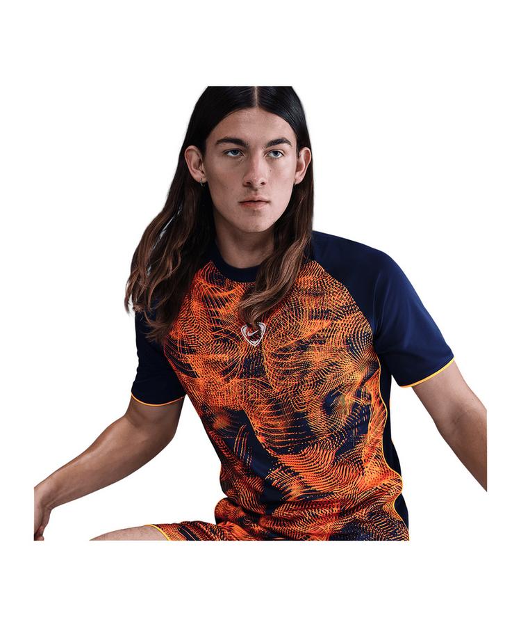 Nike Nike Academy+ Trainingsshirt Funktionsshirt Herren - blauorange - 2 | SportScheck