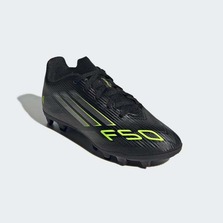 adidas adidas F50 CLUB Kids Fu&szlig;ballschuh, Fu&szlig;ballschuhe Kinder - Core Black / Iron Metallic / Lucid Lemon - 2 | SportScheck