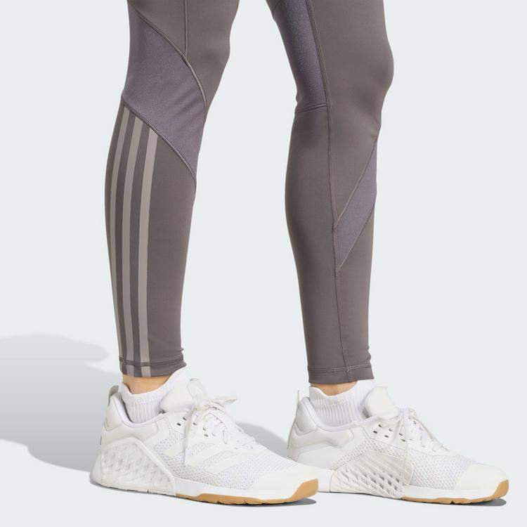 adidas adidas Hyperglam Shine Full-Length Leggings Leggings Damen - Grey Strata / Taupe Oxide - 1 | SportScheck