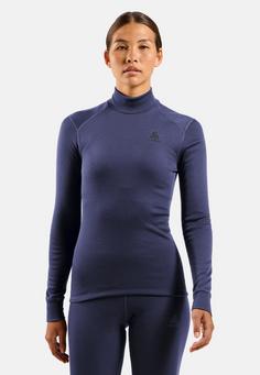 Rückansicht von Odlo ACTIVE WARM Funktionsshirt Damen Skipper Blue(21119)