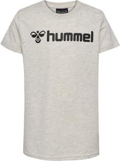 hummel hmlMOVER COTTON T-SHIRT S/S KIDS Funktionsshirt Kinder EGRET MELANGE