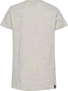 Rückansicht von hummel hmlMOVER COTTON T-SHIRT S/S KIDS Funktionsshirt Kinder EGRET MELANGE