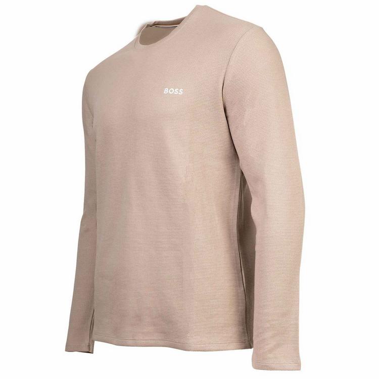 Boss Boss Longsleeve T-Shirt Herren - Beige - 1 | SportScheck