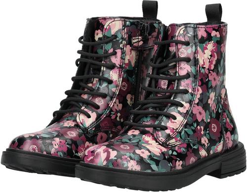 Rückansicht von Geox Stiefelette Stiefel Kinder Schwarz/Pink