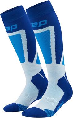 CEP KNEE HIGH SKIING THERMO KOMPRESSION Skisocken Damen blue/aqua