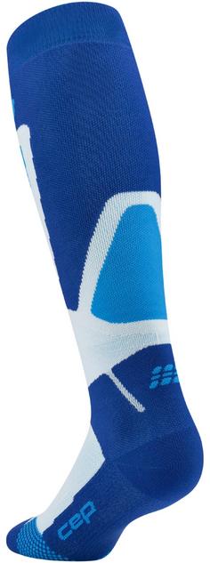 Rückansicht von CEP KNEE HIGH SKIING THERMO KOMPRESSION Skisocken Damen blue/aqua