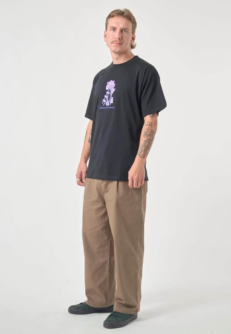 Cleptomanicx Cleptomanicx Classic Tee Embrace Tennis Printshirt Herren - Black - 1 | SportScheck