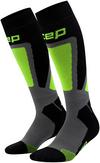 CEP KNEE HIGH SKIING THERMO KOMPRESSION Socken Damen - black/lime
