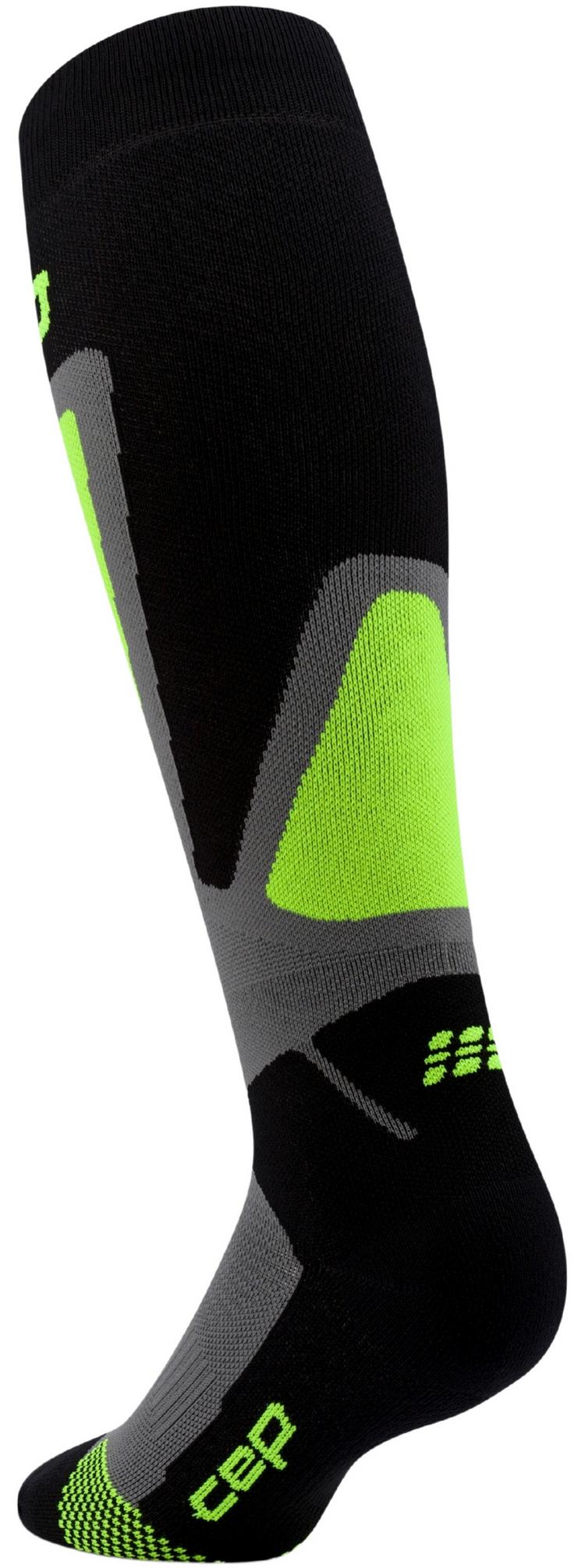 CEP CEP KNEE HIGH SKIING THERMO KOMPRESSION Socken Damen - black/lime - 0 | SportScheck
