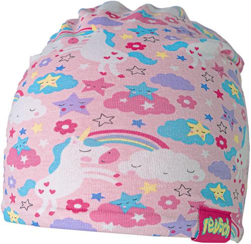Rückansicht von Reusch Reusch Kids Hat and Scarf Set Skimütze 3748 light rose / unicorns