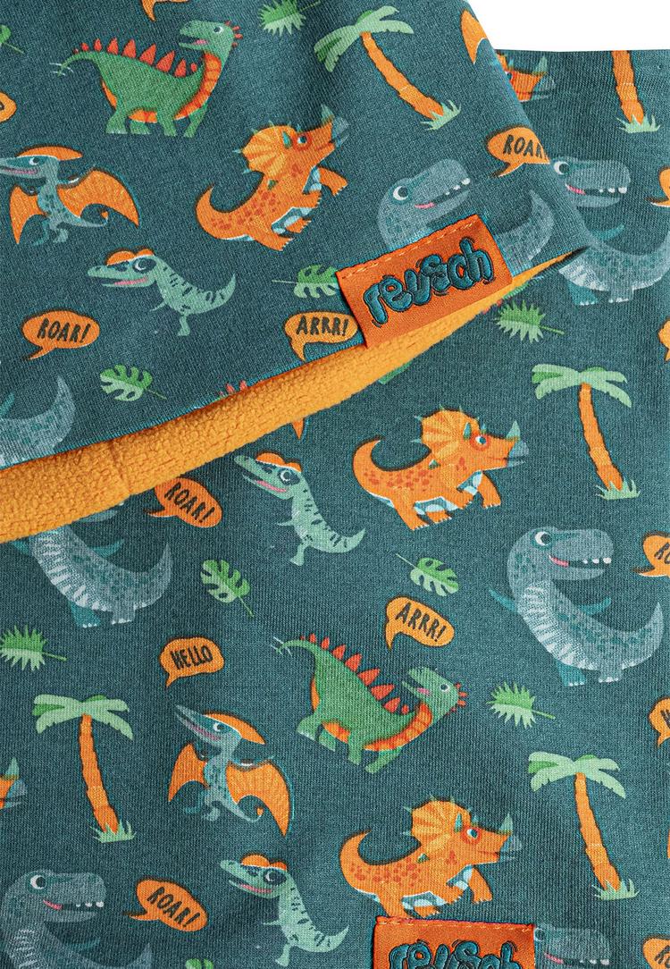 Reusch Reusch Reusch Kids Hat and Scarf Set Skim&uuml;tze - 4573 dark blue / dinosaurs - 4 | SportScheck