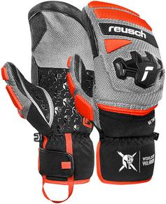 Reusch Worldcup Warrior GS Mitten Skihandschuhe 7588 blck/silver/fluo red