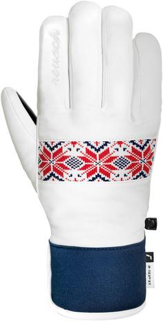 Rückansicht von Reusch Charlize R-TEX® XT Outdoorhandschuhe Damen 1035 whit/dress blu/fire