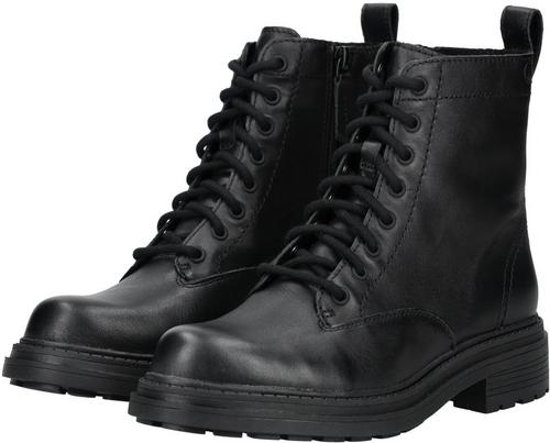 Rückansicht von Clarks Stiefelette Stiefel Damen Schwarz