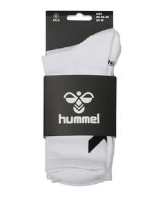 Rückansicht von hummel Chevron 6-Pack Socken Fußballstrümpfe weiss