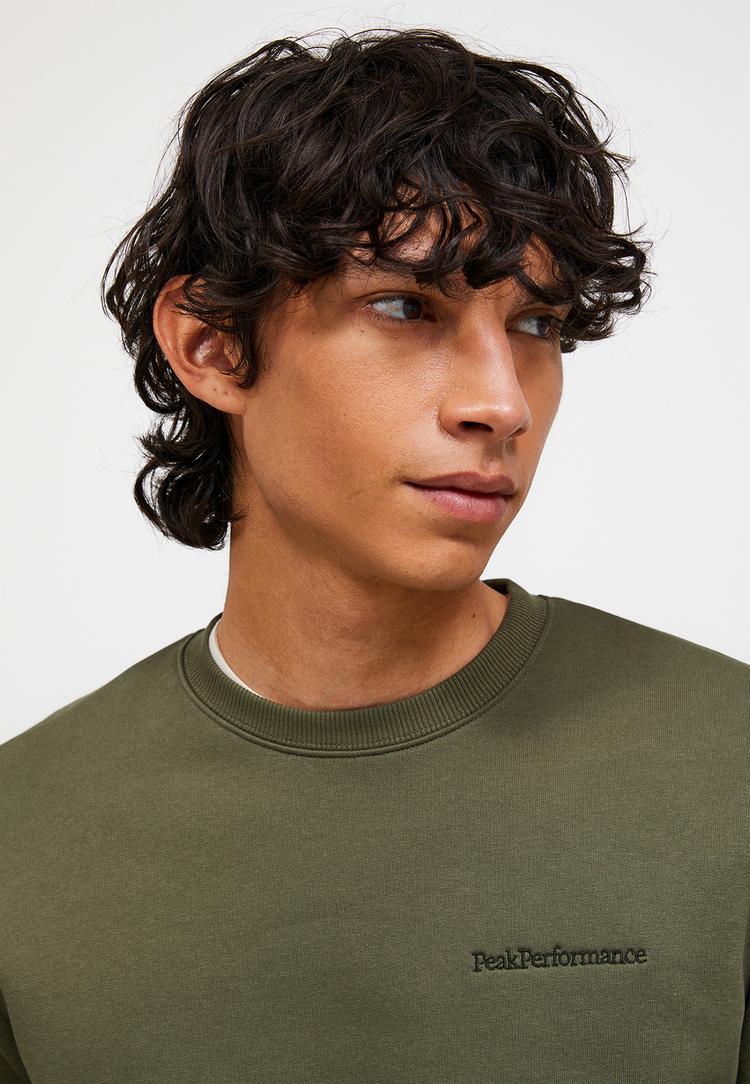 Peak Performance Peak Performance M Original Small Logo Crew Sweatshirt Herren - olive - 1 | SportScheck