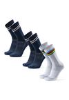 DANISH ENDURANCE long cycling Socken - navy stripes white stripes