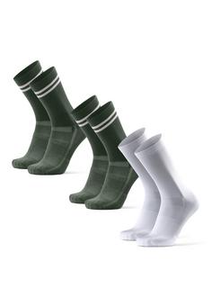 DANISH ENDURANCE long cycling Fahrradsocken olive stripes white Black