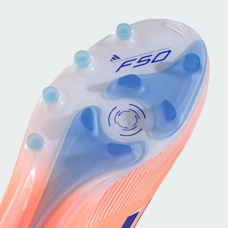 adidas adidas F50 Elite Laceless AG Fu&szlig;ballschuh Fu&szlig;ballschuhe - Beam Orange / Lucid Blue / Cloud White - 5 | SportScheck