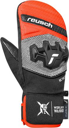Rückansicht von Reusch Worldcup Warrior R-TEX® XT Junior Mitten Outdoorhandschuhe Kinder 7588 blck/silver/fluo red