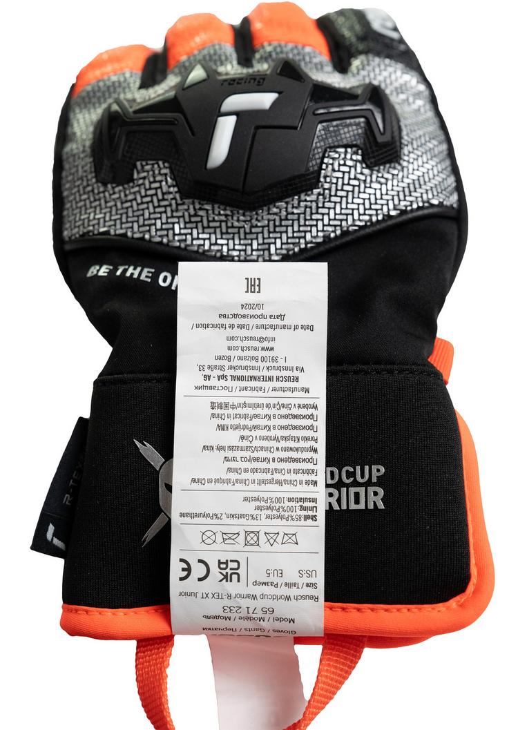 Reusch Reusch Worldcup Warrior R-TEX&reg; XT Junior Handschuh Kinder - 7588 blck/silver/fluo red - 5 | SportScheck