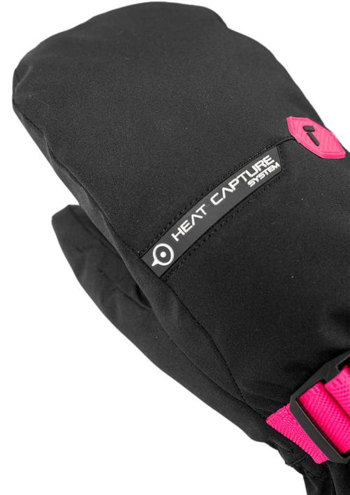Rückansicht von Reusch Karl R-TEX® XT Junior Mitten Skihandschuhe Kinder 7720 black/pink glo