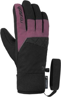 Rückansicht von Reusch Malone R-TEX® XT Skihandschuhe 7106 black / prune purple