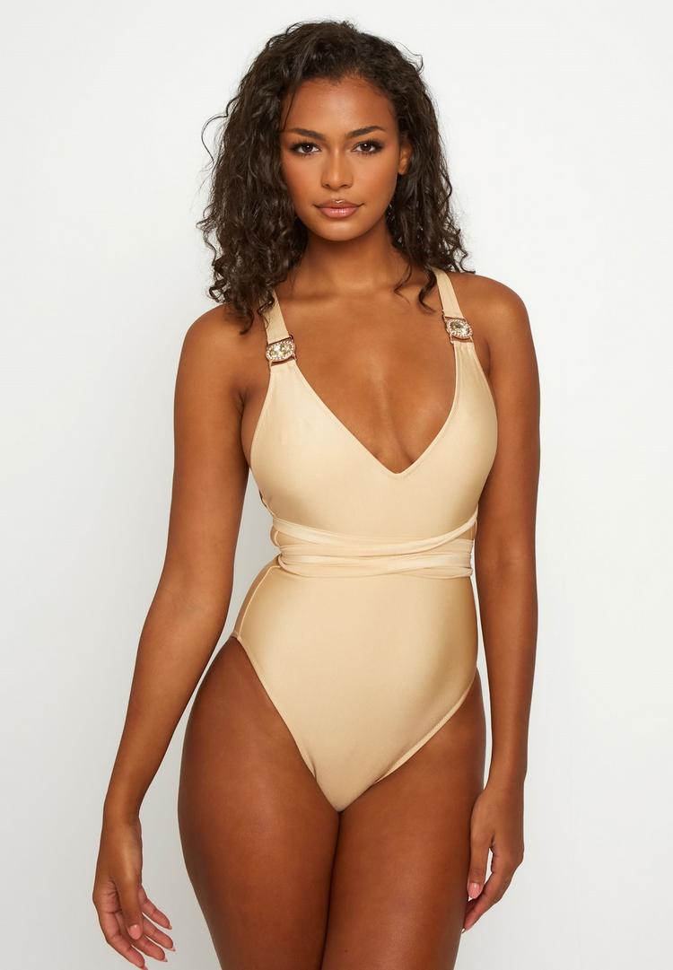 Moda Minx Moda Minx Amour Badeanzug Damen - Champagne - 0 | SportScheck