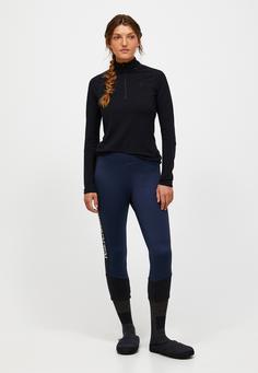 Rückansicht von Peak Performance Leggings Damen DUNKELBLAU