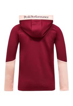 Rückansicht von Peak Performance Fleecejacke WEINROT