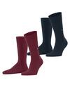 Burlington Everyday 2-Pack Socken Herren - wine (8010)