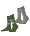 Burlington Everyday Mix SO 2-Pack Socken Damen - fir green (7656)