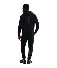 Rückansicht von Nike Club Hoody Sweatjacke Herren schwarz