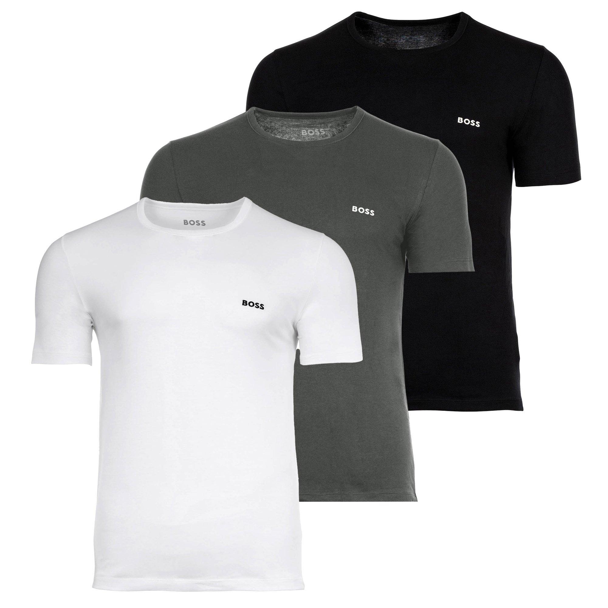 Boss T-Shirt T-Shirt Herren - Grau/Wei&szlig; (972)