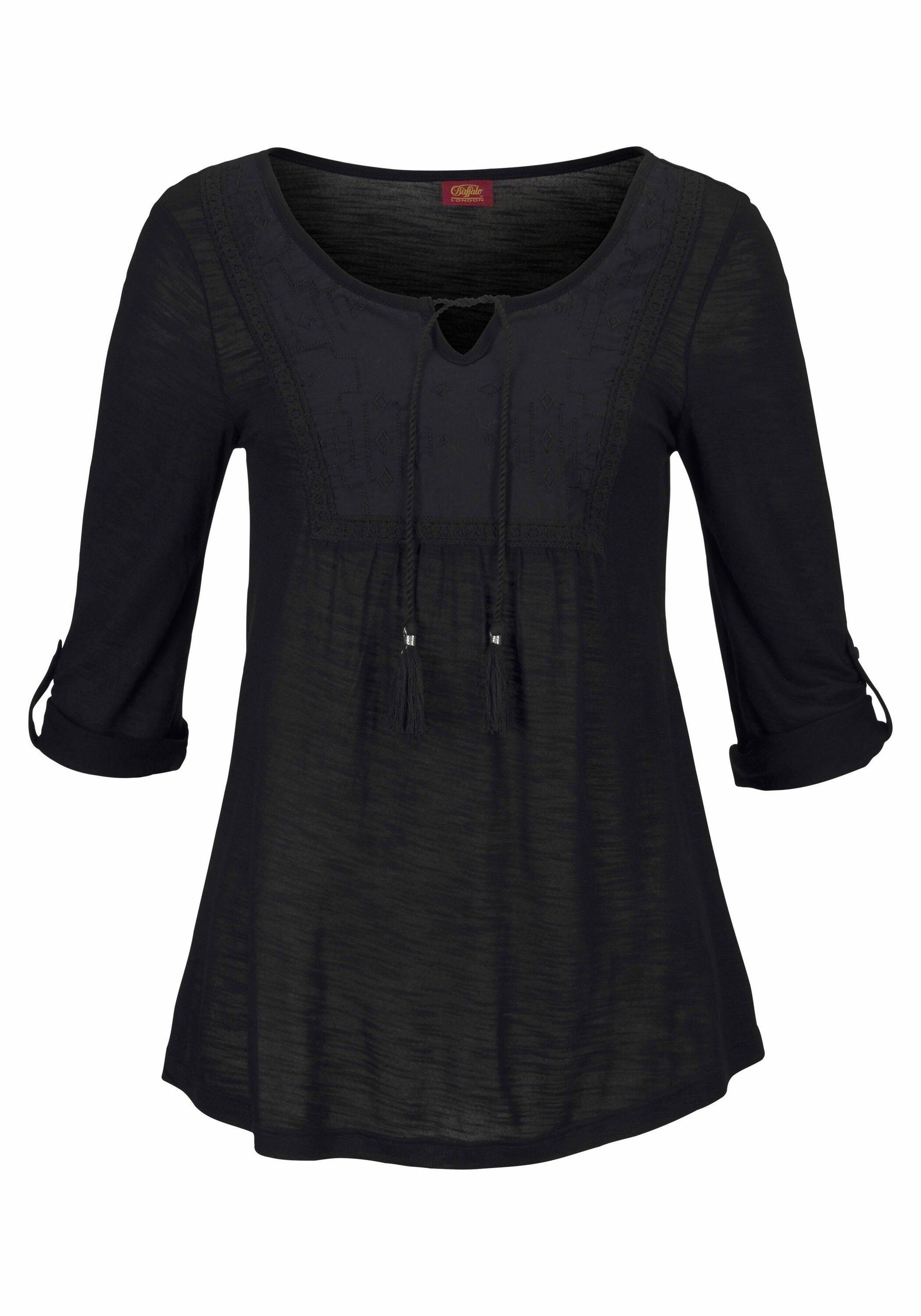 Buffalo Strandshirt T-Shirt Damen - schwarz